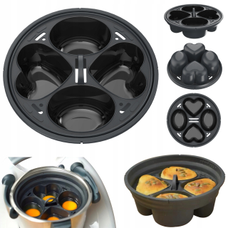 varič vajec thermoCOOKING SteamStars(R) EGGS pre VORWERK Thermomix TM6 a TM5 čierny